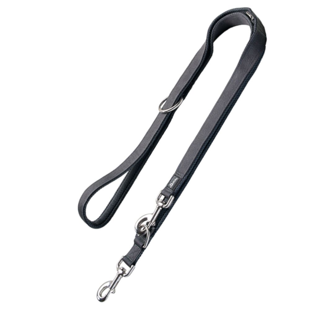 HUNTER Divo & Maldon lead, grey 190 cm long, 15 mm wide
