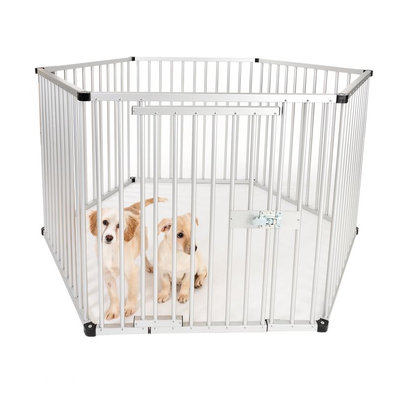 Aluminium Puppy Playpen 6 Fencing Units 80 x 80cm (W x H)