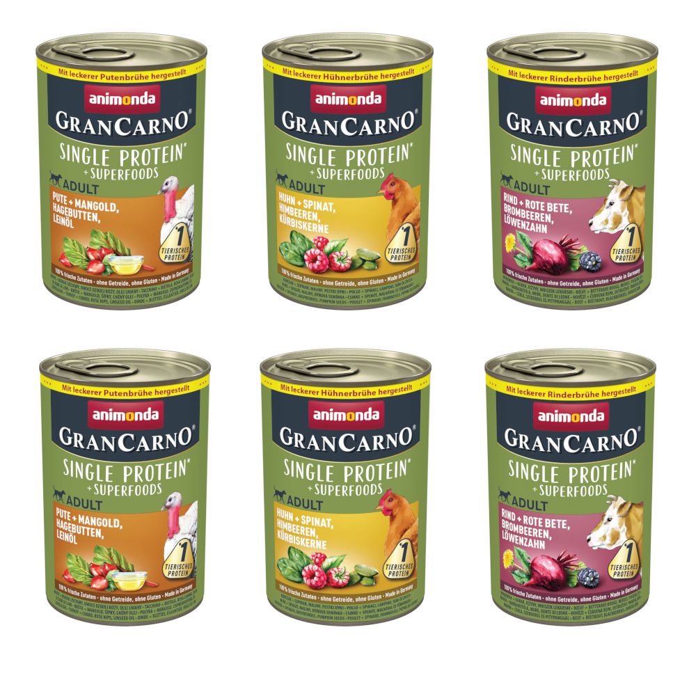 animonda GranCarno Superfoods Adult Mixed Pack 6 x 400g