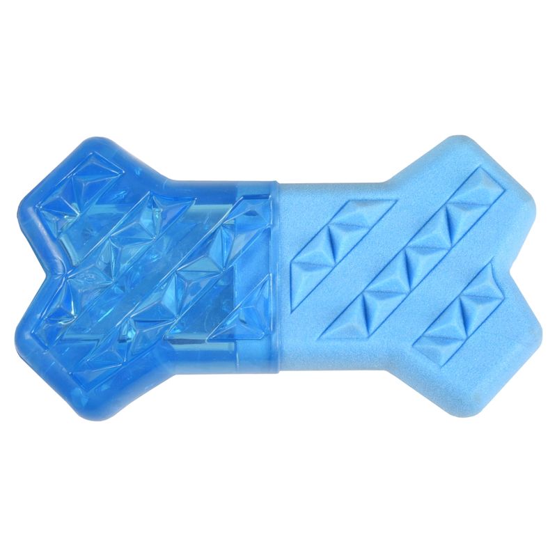 Flamingo Snowy Bone Dog Toy - Blue 13.3 x 7.4 x 3.8cm (L x W x H)