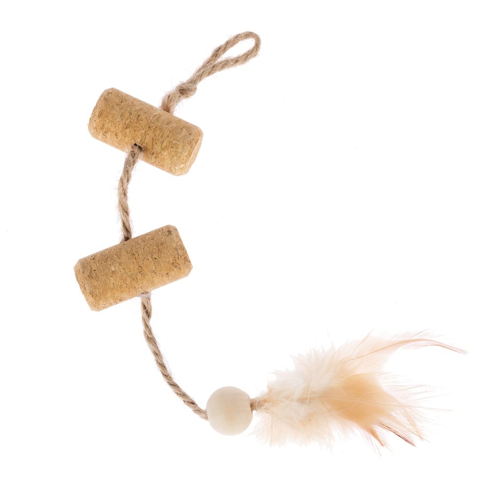 TIAKI Cork Toy with Feather 1 Toy