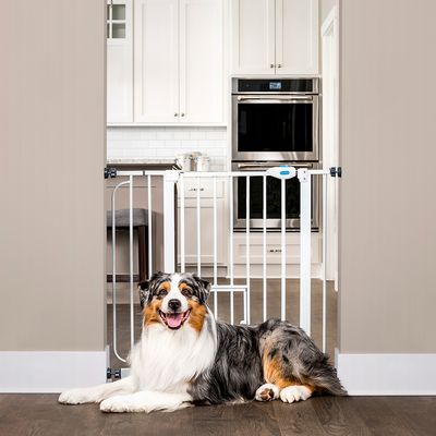 Carlson Pet Gate with Cat Flap Height 76.2cm, Width 73.66 - 92.71cm