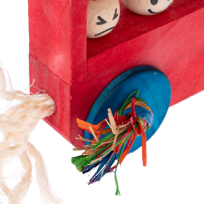 TIAKI Double Decker Bus Wooden Bird Toy 13 x 11.5 x 3cm (L x W x H)