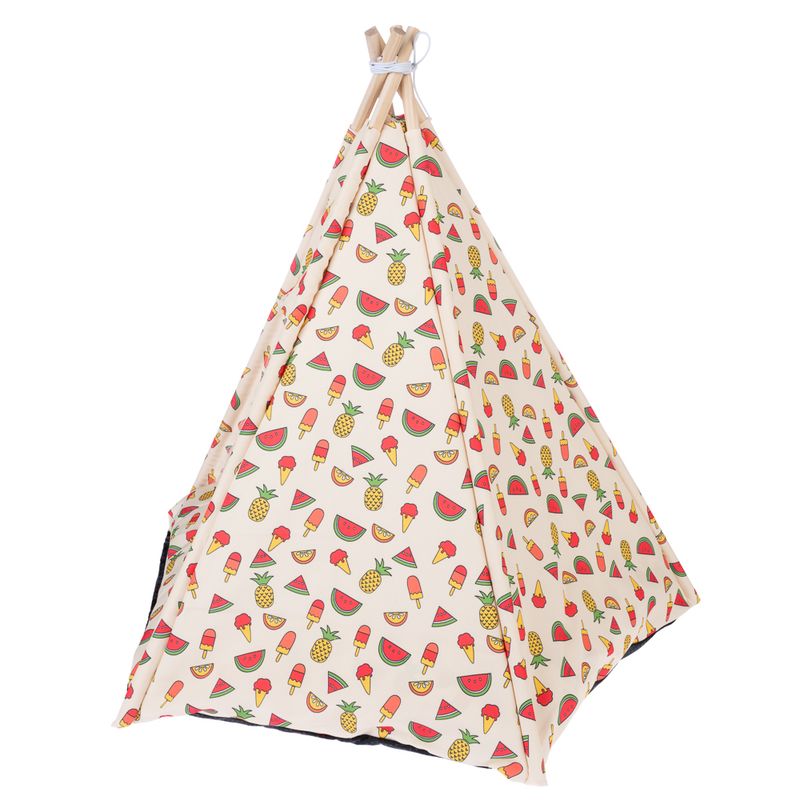 TIAKI Tropical Teepee Pet Den approx. diameter 65 x (H) 75 cm