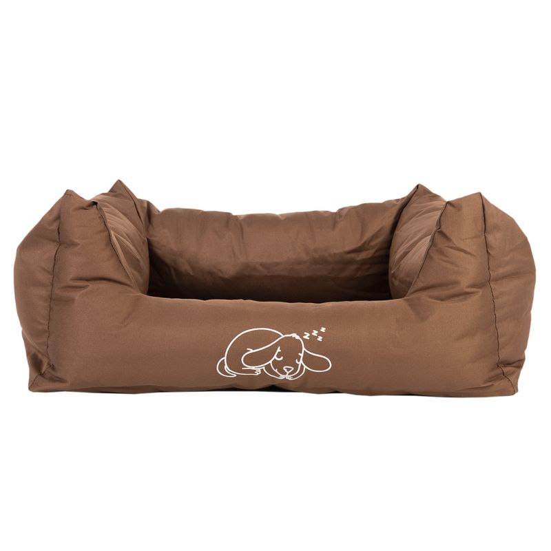 Strong & Soft Dog Bed - Brown 76 x 60 x 21cm (L x W x H)