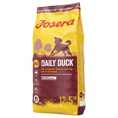 12.5kg Josera Daily Dry Dog Food + 70g Josera Dog Treat Free! * Duck (12.5kg) + Beef (70g)