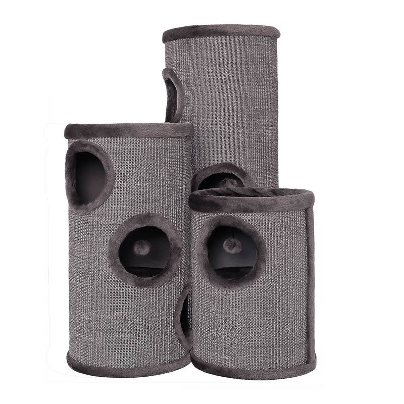 Lionto Scratching Barrel with Sisal - Grey 50 x 36 x 36cm (H x L x W)