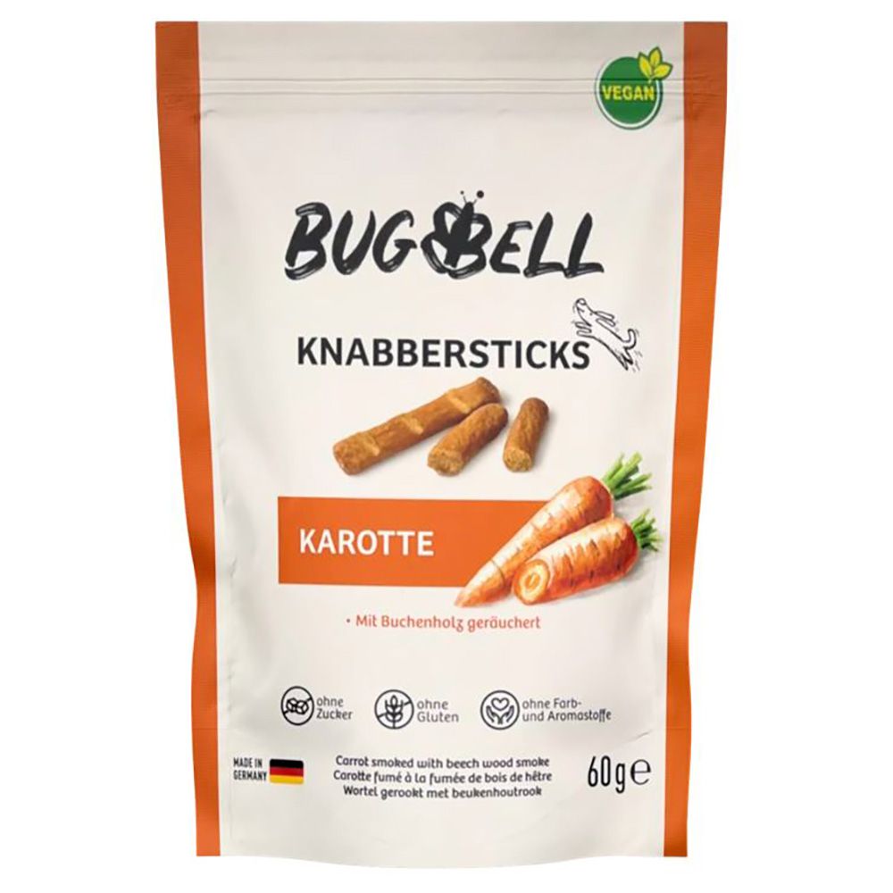 BugBell Carrot Nibble Sticks 60g
