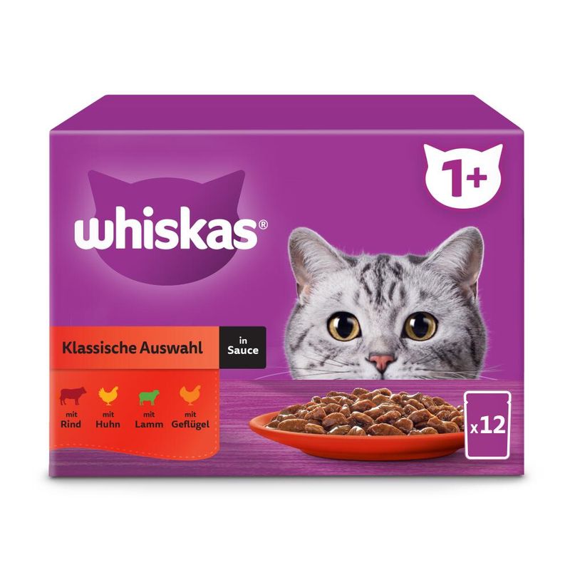 Whiskas 1+ Adult Pouches 12 x 85g Poultry Feasts in Gravy