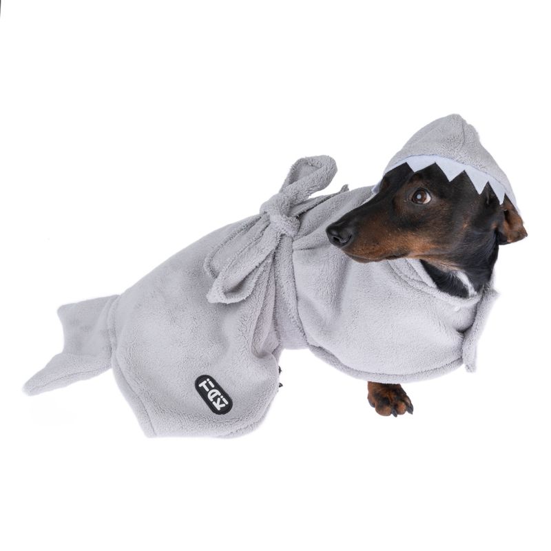 TIAKI Dog Bathrobe - Shark approx. 25cm Back Length