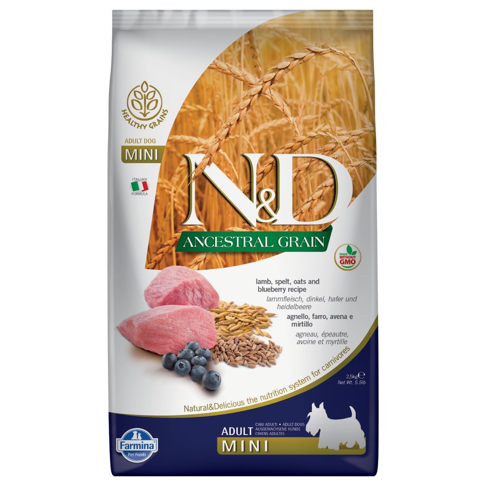 Farmina N&D Ancestral Grain Mini Lamb & Blueberries 7kg
