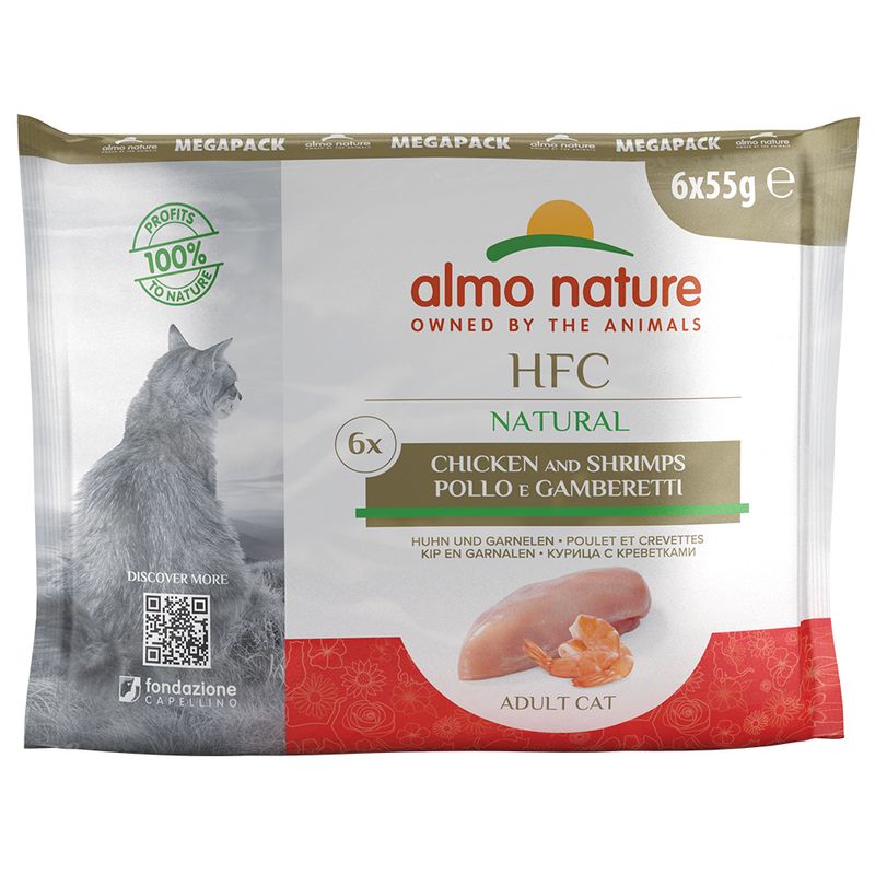 Almo Nature HFC Jelly Pouches 6 x 55g 3 Chicken Varieties