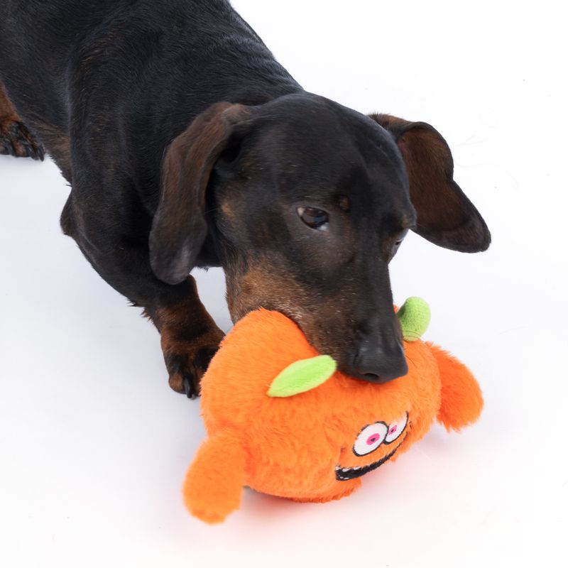 TIAKI Orange Monster Plush Dog Toy 19 x 14 x 8 cm (L x W x H)