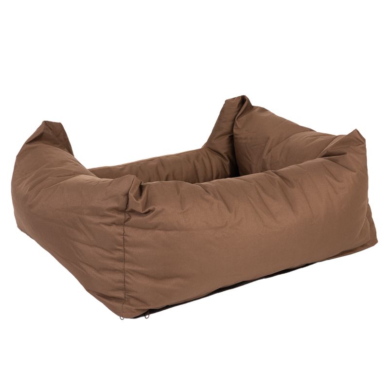 Strong & Soft Dog Bed - Brown 76 x 60 x 21cm (L x W x H)