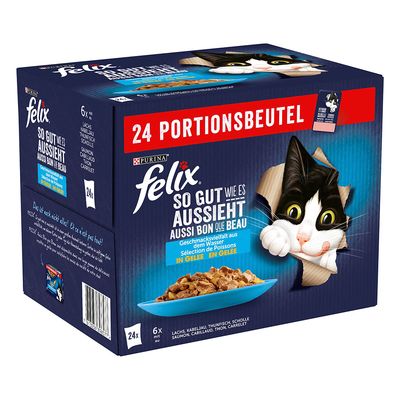 Felix As Good As It Looks Saver Pack 48 x 85g Ocean Feasts in Jelly