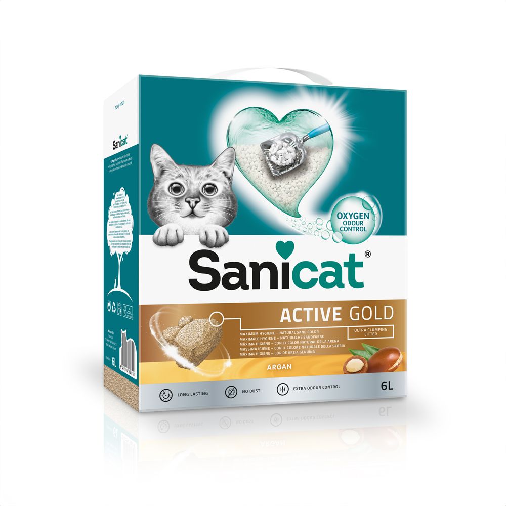 Sanicat Active Gold Clumping Cat Litter 6l