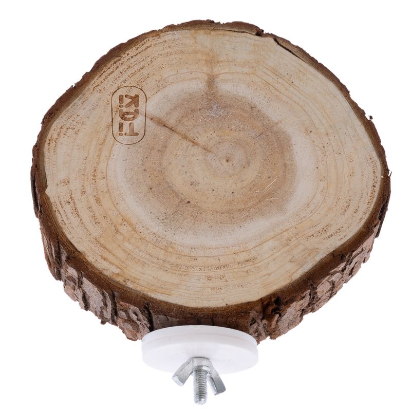 TIAKI Wooden Platform with Bark - Round approx. diameter 10cm