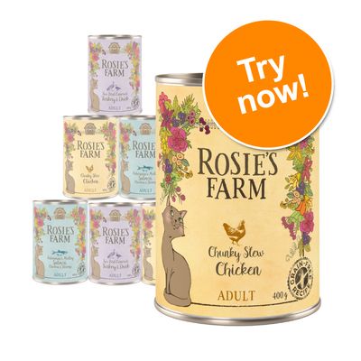 Rosie's Farm Adult Mixed Trial Pack - Cans 6 x 400g (3 varieties)