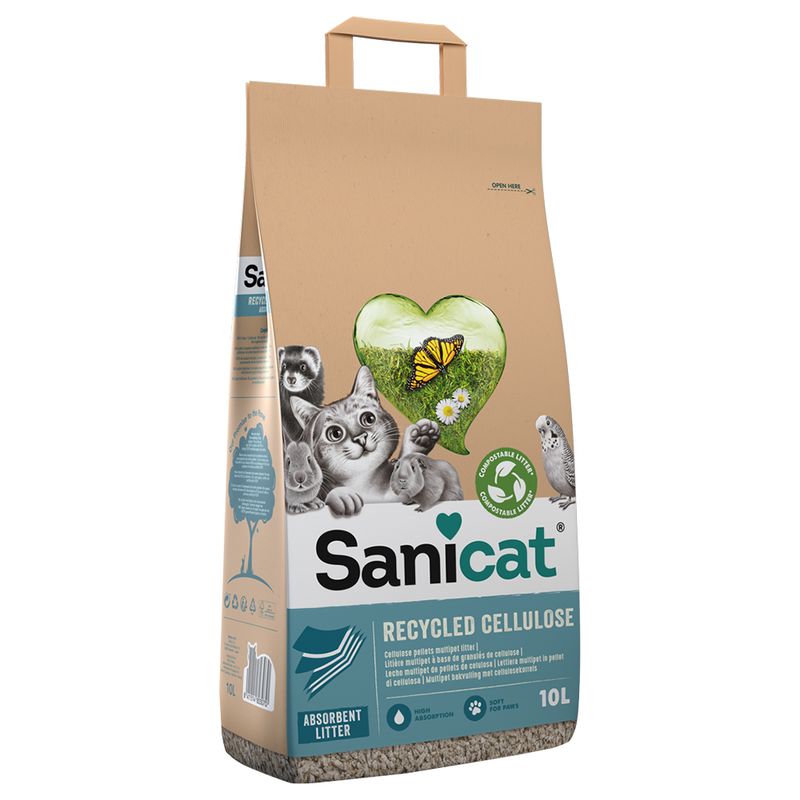 2 x Sanicat Cat Litter - 20% Off! * Natura Activa Corn Cob Clumping (2 x 6l)