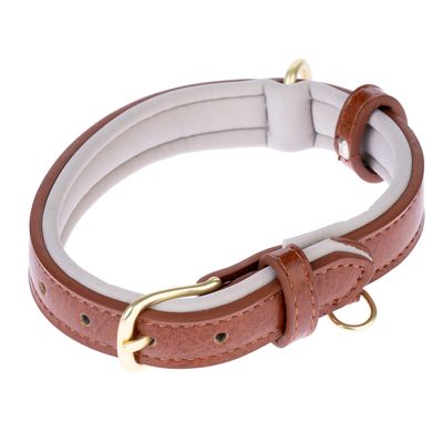 TIAKI Padded Collar - Brown Extra Small: approx. 25 - 31cm (Neck Circumference)