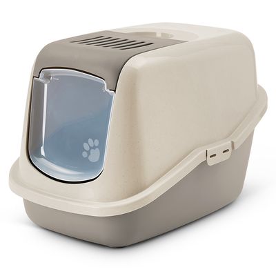 Savic Nestor Happy Planet Cat Litter Box warm grey / granite mocca
