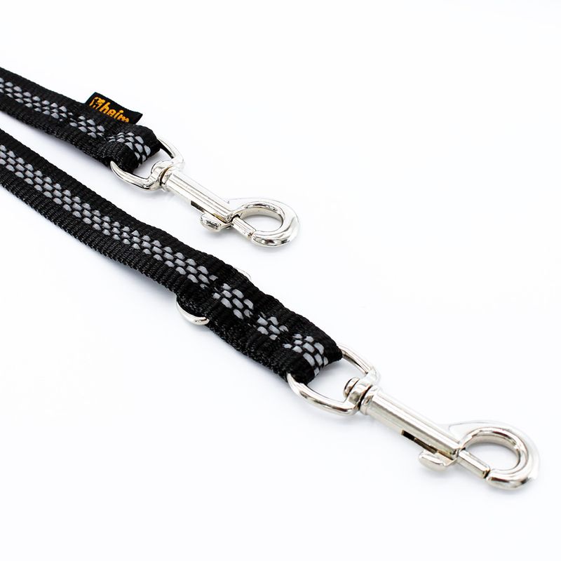 Home Adjustable lead with reflectors, black 300 cm long, 19 mm wide