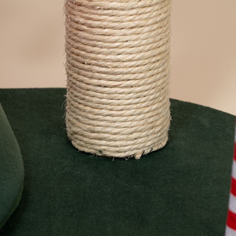 TIAKI Scratching Post with Christmas Teepee Red