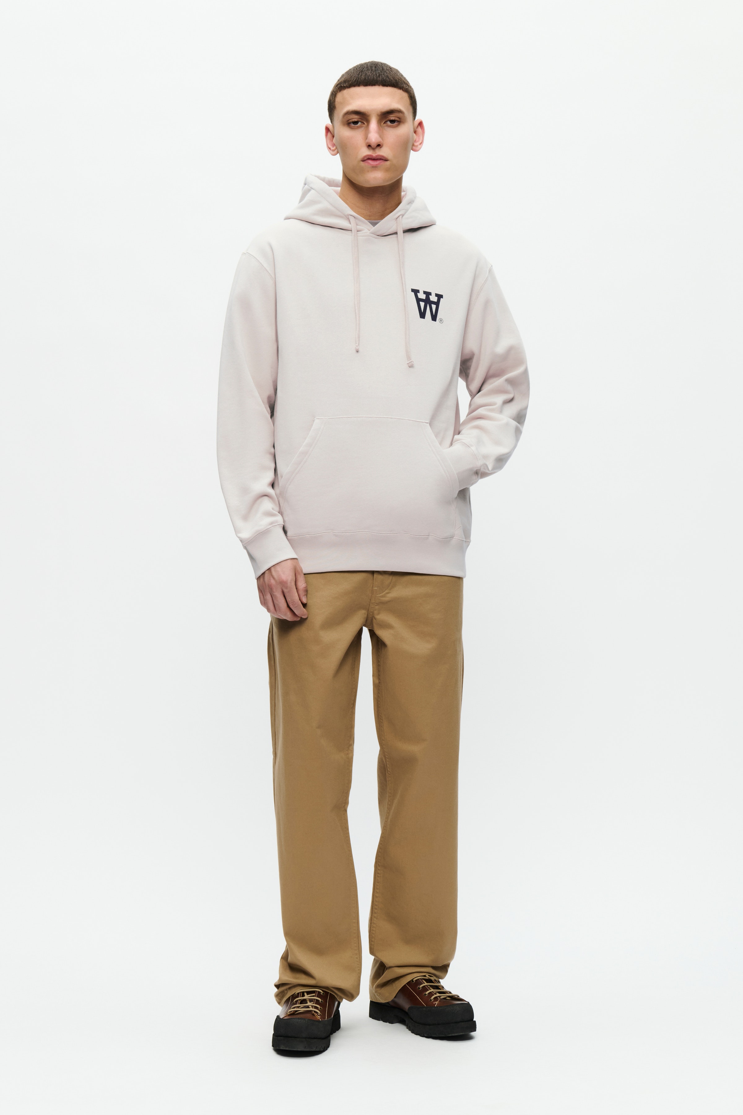 DOUBLE A BY W.W. MEN WWCass AA Chest Print Hoodie