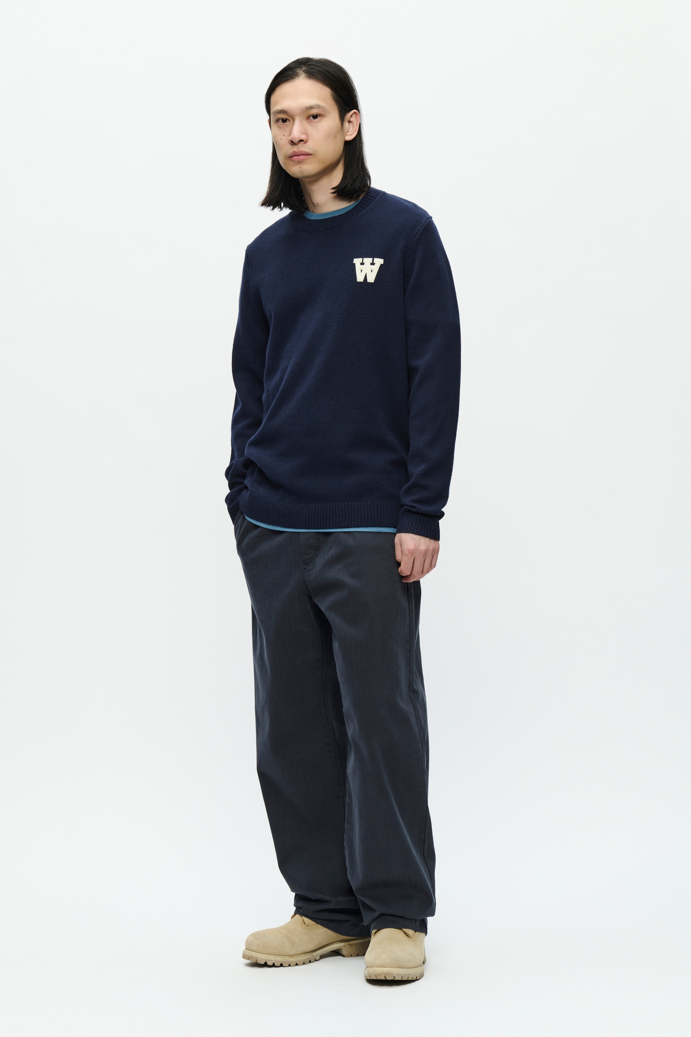 DOUBLE A BY W.W. MEN WWTay Lambswool Pullover
