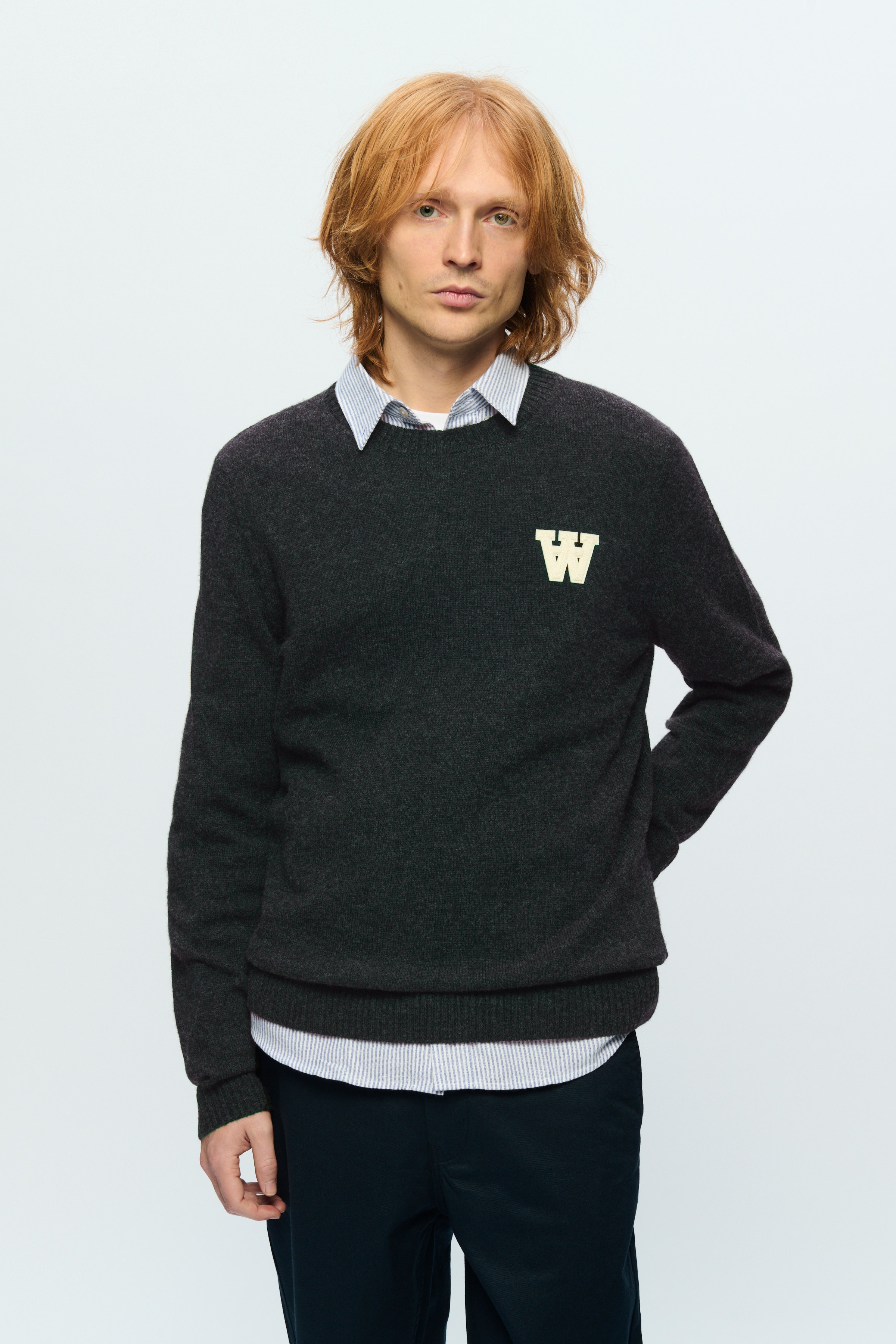 DOUBLE A BY W.W. MEN WWTay Lambswool Pullover
