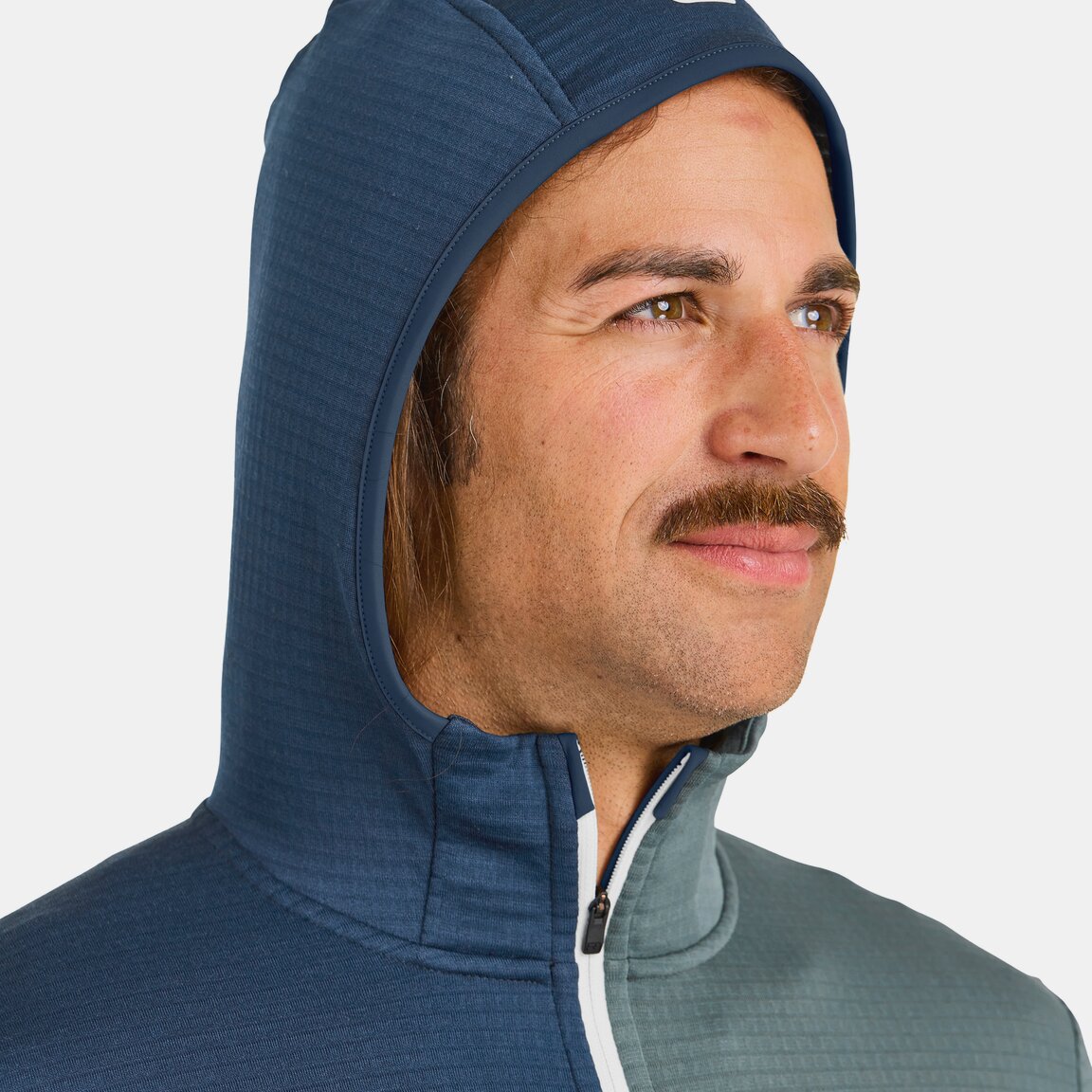 FLEECE LIGHT GRID HOODED JKT