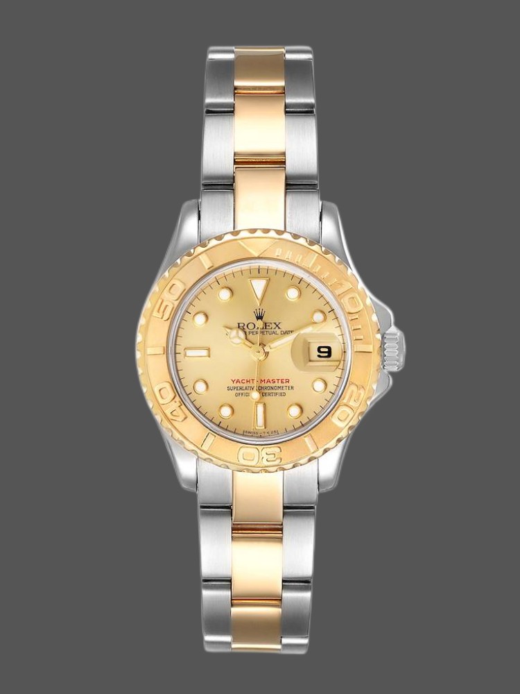 Rolex Yacht-Master 169623 Steel Yellow Gold Champagne Dial 29MM Lady Replica Watch