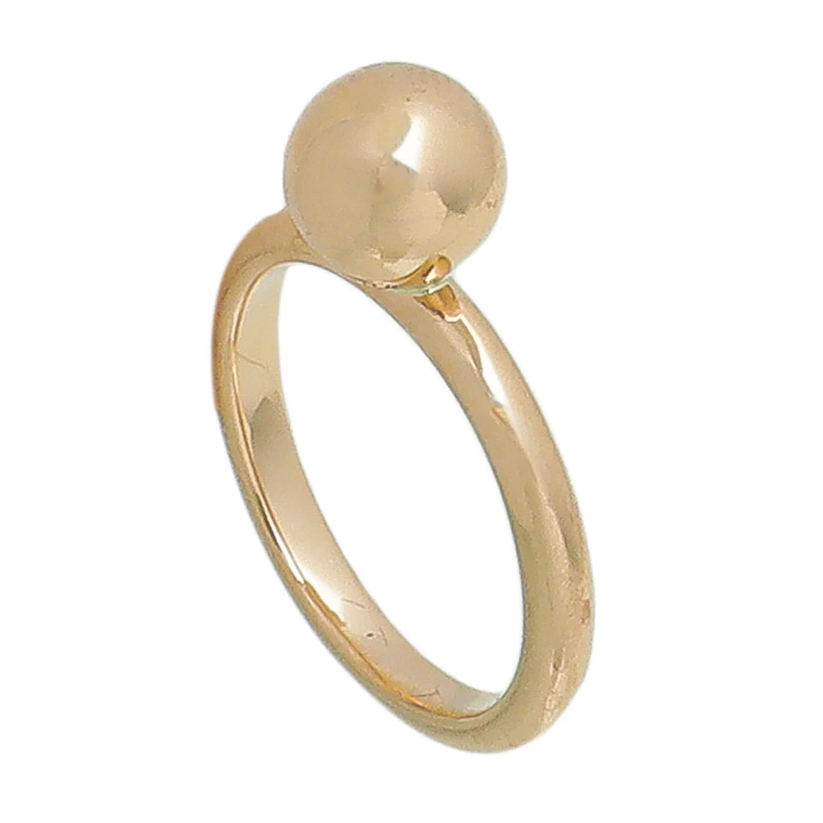Tiffany & Co 18K Yellow Gold 12mm Ball Ring 53