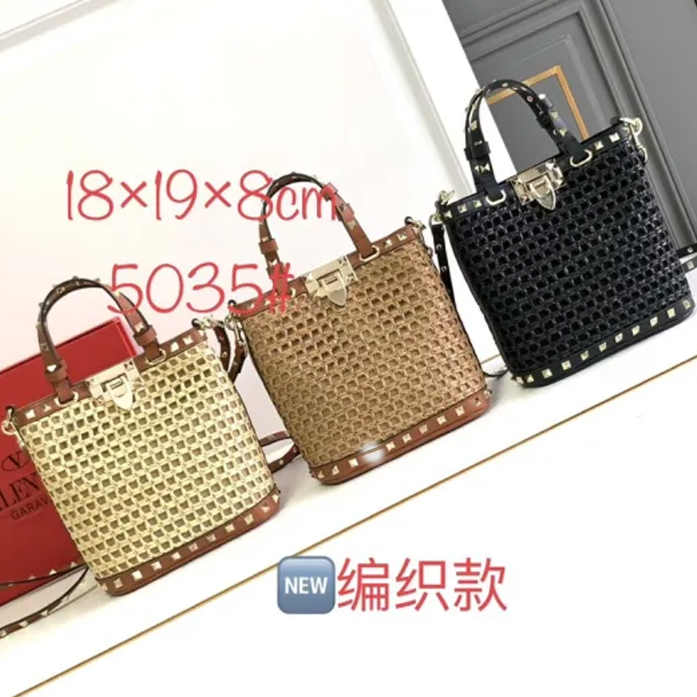 Valentino Rockstud Bucket Bag 5035 MTX571 18cm
