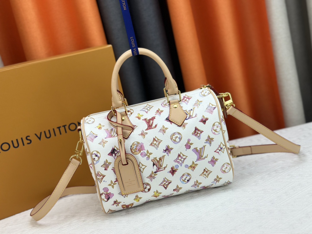 Louis Vuitton Speedy Bandouli猫re 25 Monogram Leather Shoulder Bag Handbag