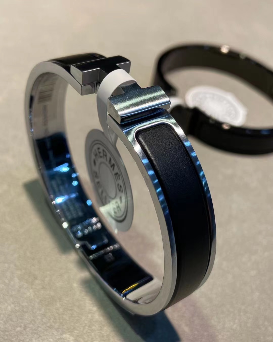 Hermes Matte White Black Warrior Bracelet Replica