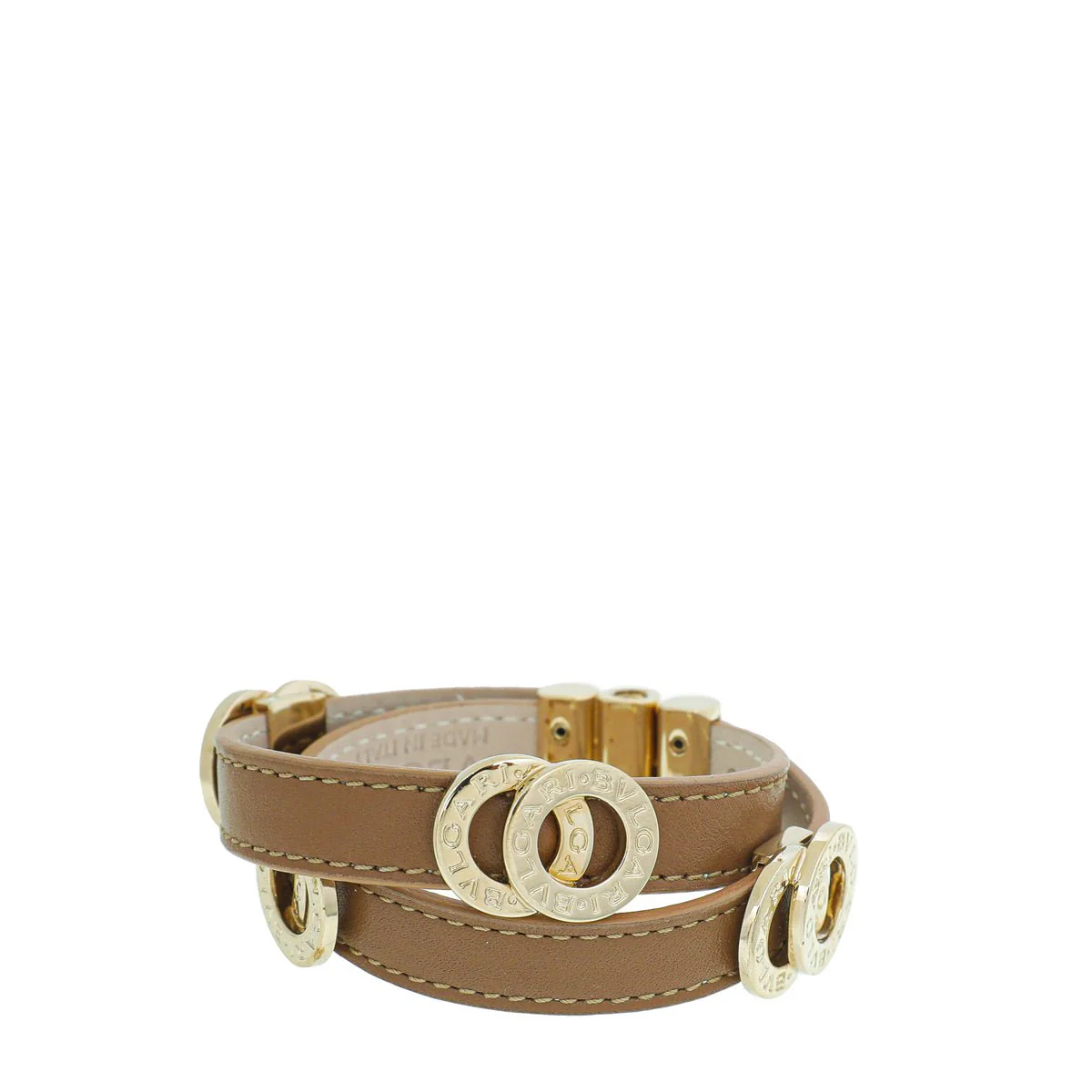 Bvlgari Brown Double Coiled Bracelet