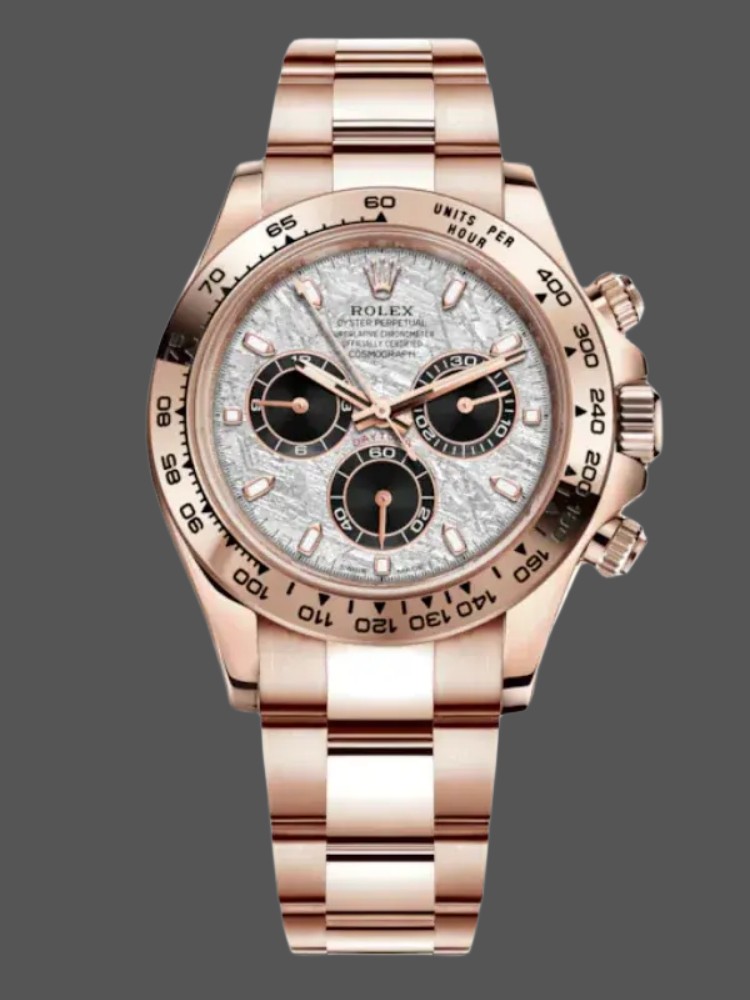 Rolex Daytona m116505 Everose Gold Meteorite Grey Dial 40MM Mens Replica Watch