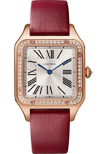 Cartier Santos 18K Rose Gold & Diamonds Lady��s Watch, WJSA0018