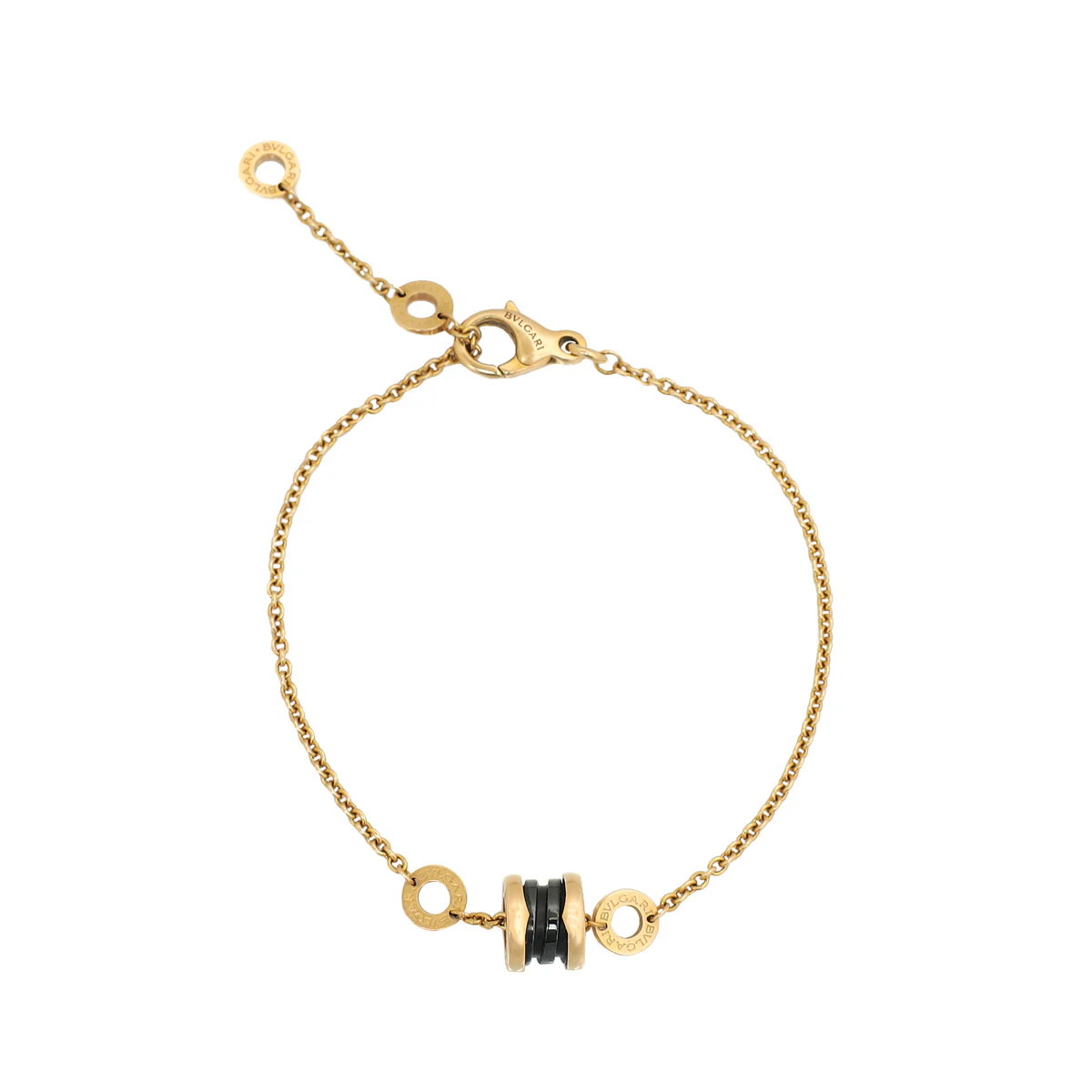 Bvlgari 18K Rose Gold Black Ceramic B Zero Bracelet