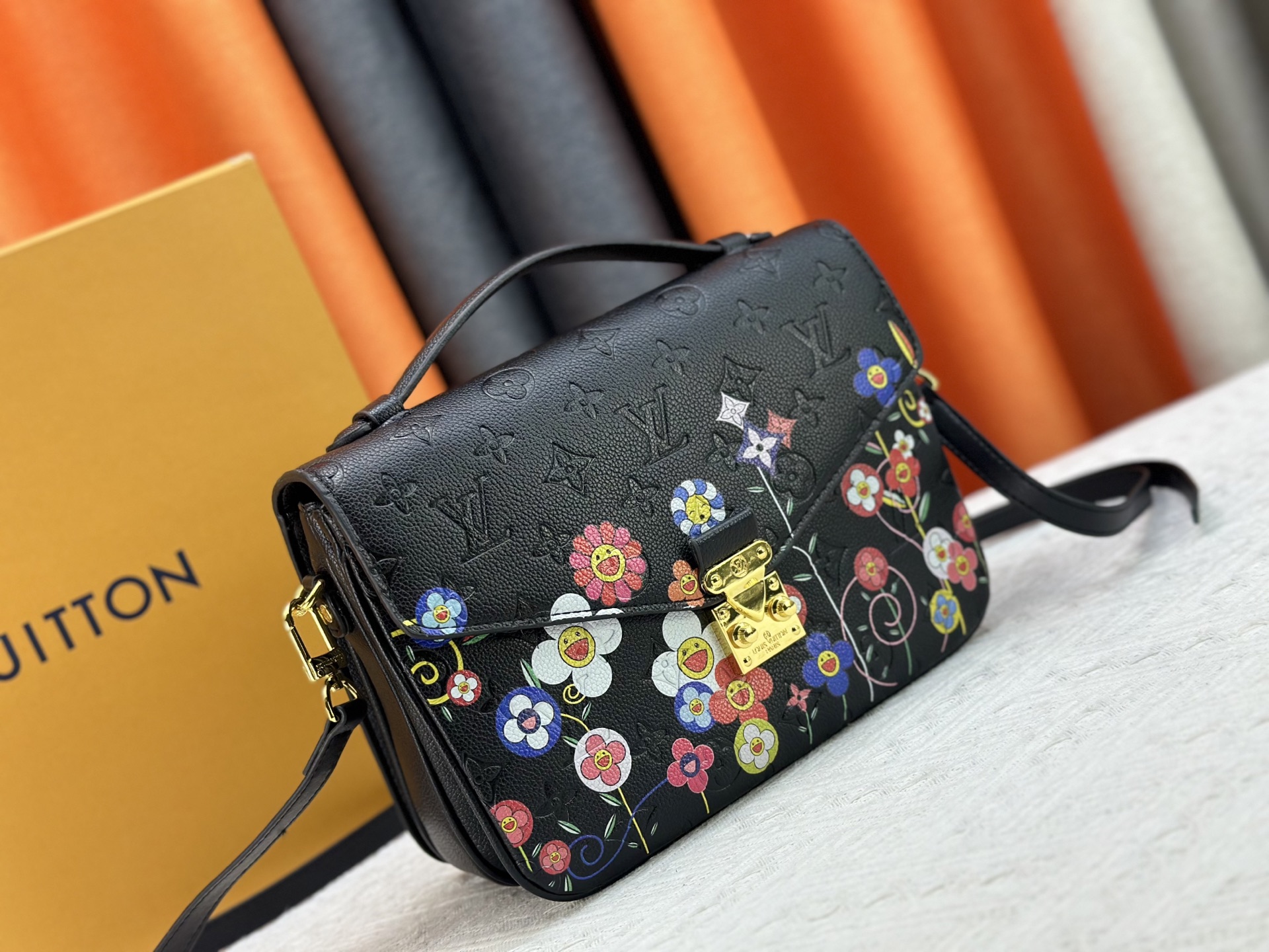 Louis Vuitton Bags Takashi Murakami Pochette Accessoires Denim Jeans POCHETTE M�TIS M40780 M41487锛�7AReplica锛�