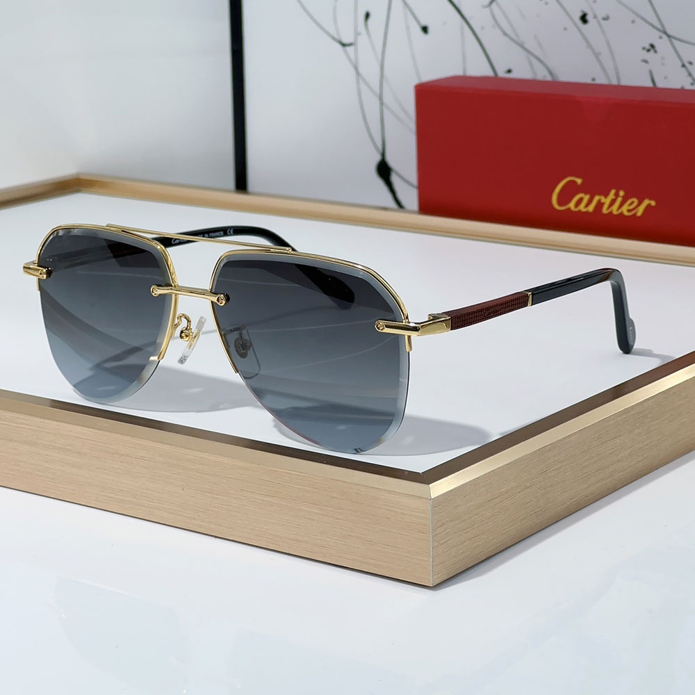 Cartier Color Matching Metal irregularity Sunglasses Top quality 锛�Replica锛�