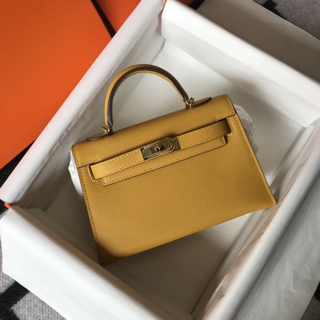 Original Copy Hermes Mini Kelly 19cm Leather Handbags More Colors-2