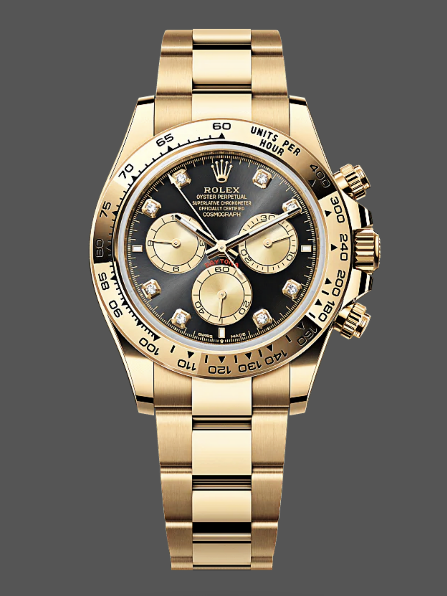 Rolex Daytona Cosmograph 126508 0003 Yellow Gold Black Dial Replica Watch