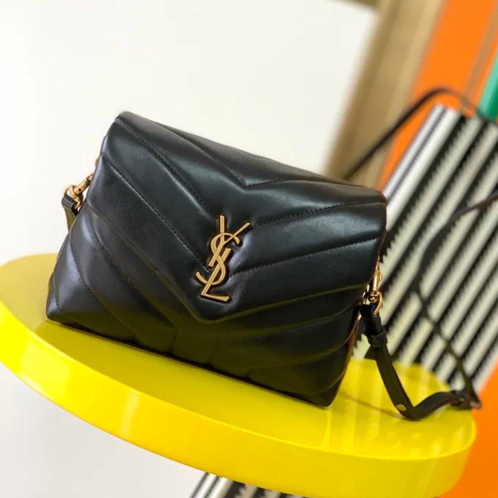 YSL LOULOU TOY STRAP BAG IN MATELASS� Y LEATHER 467072 20CM top quality