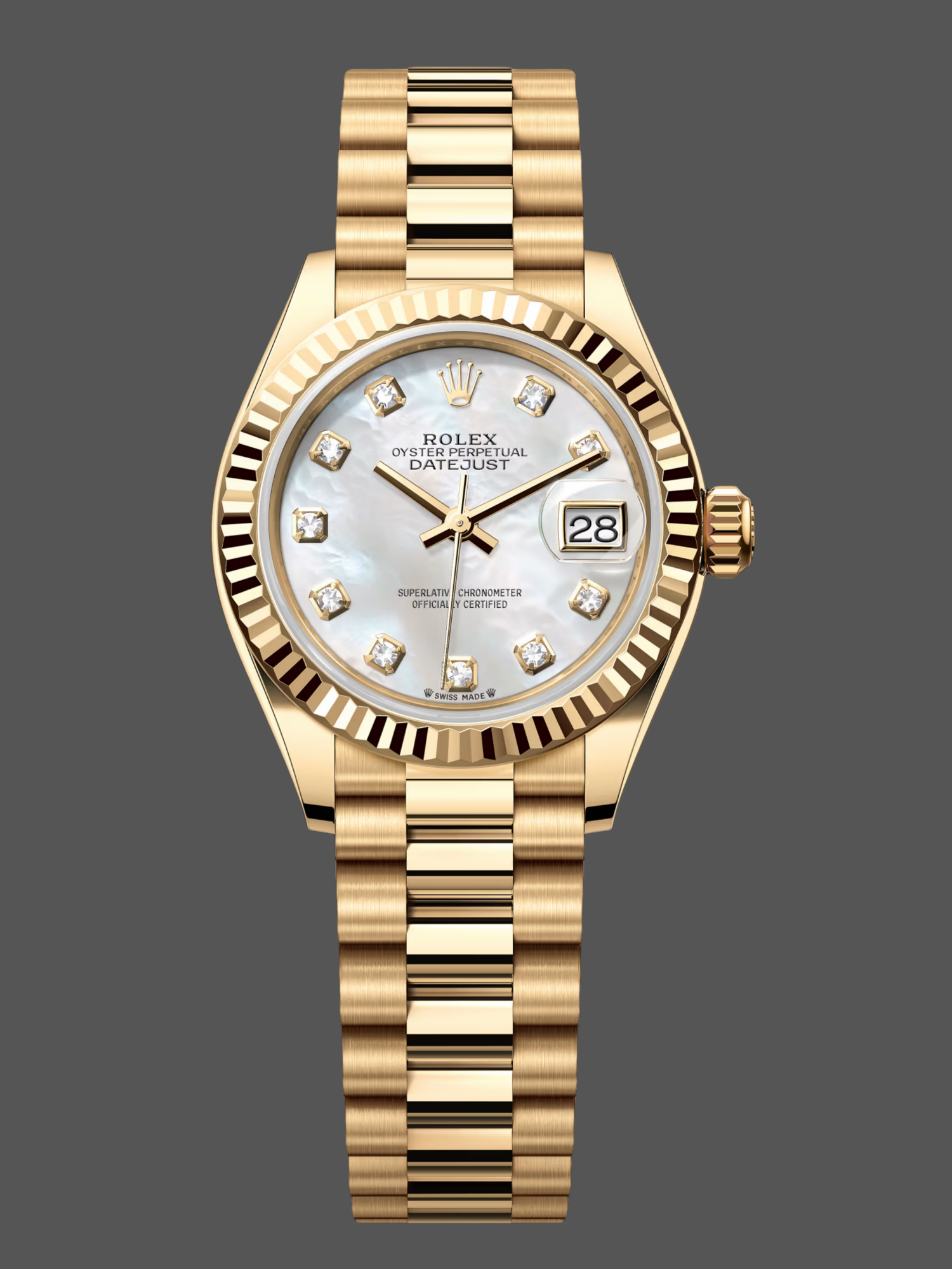 Rolex Datejust m279178 0025 Mother Of Pearl Dial Fluted Bezel 28mm Lady Replica Watch
