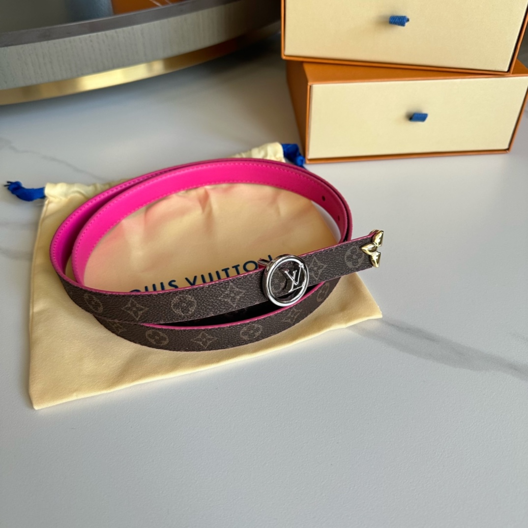 Louis Vuitton LV Leather Belts 1:1 Mirror Version