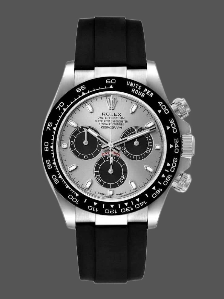 Rolex Daytona 116519 White Gold Grey Dial 40mm Mens Replica Watch