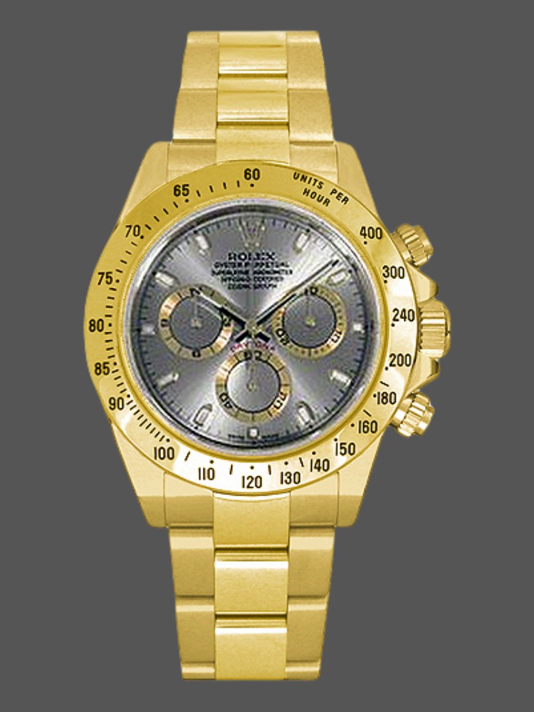 Rolex Cosmograph Daytona 116528 Grey Index Dial 40MM Mens Replica Watch
