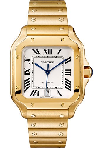 Cartier Santos 18K Yellow Gold Men��s Watch, WGSA0029